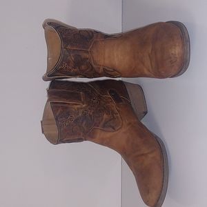 Sterling River Boots Women's 9.5 Ankle Boots, Floral Sewn Pattern
